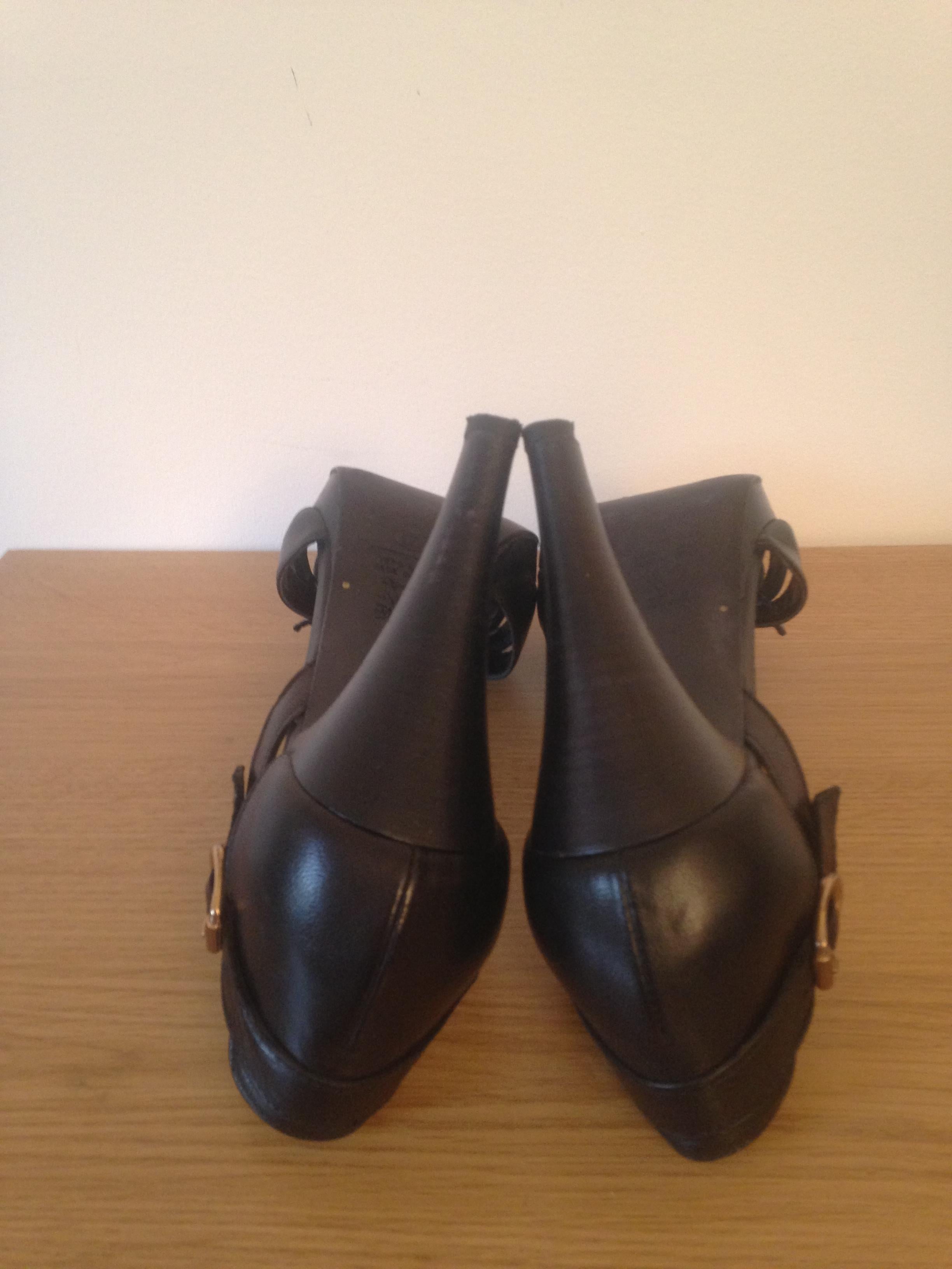 Kate Kuba black leather heels