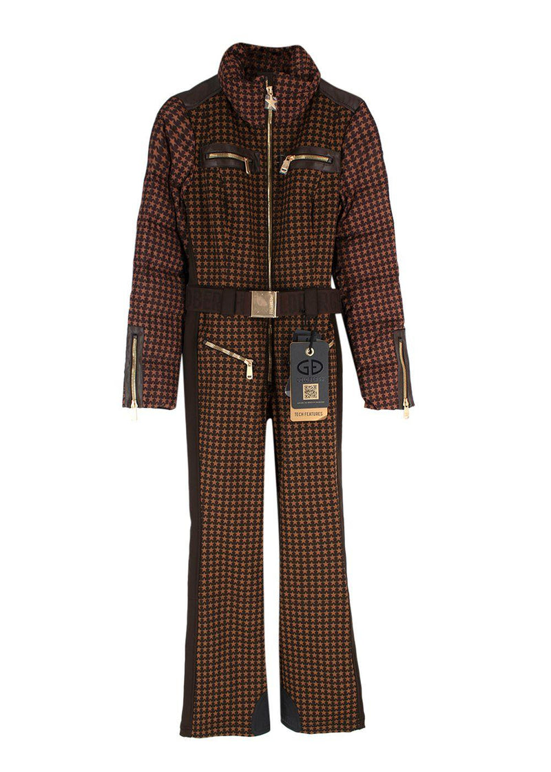 Goldbergh Brown Starstruck Printed Ski Suit