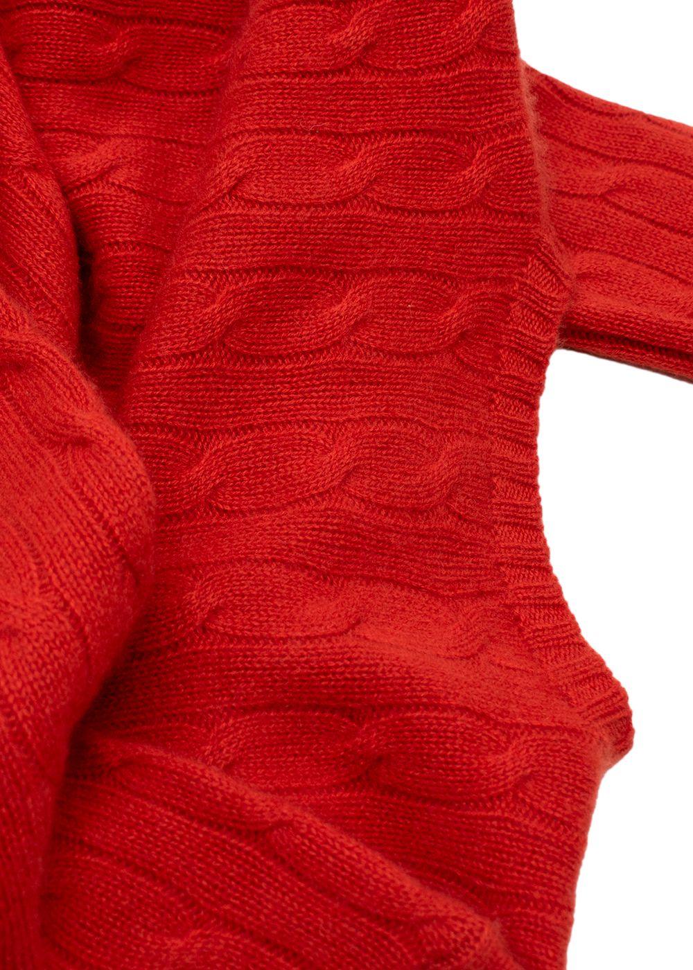 Ralph Lauren Orange Cable Knit Cashmere Jumper