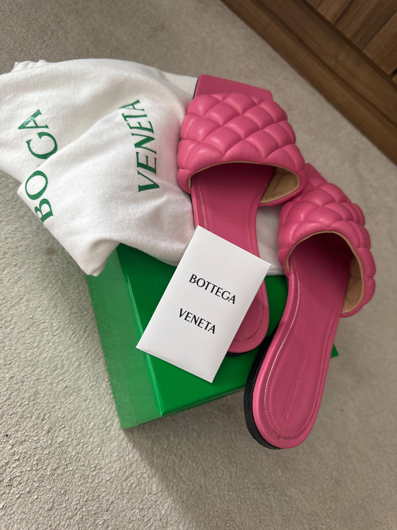 Bottega Veneta Pink Padded Mules