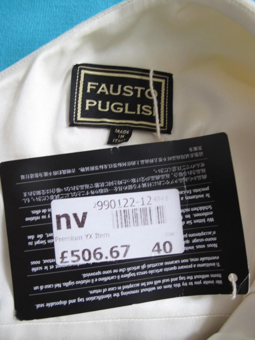 Fausto Puglisi Wool & Silk Blend Colour Block One Shoulder Dress