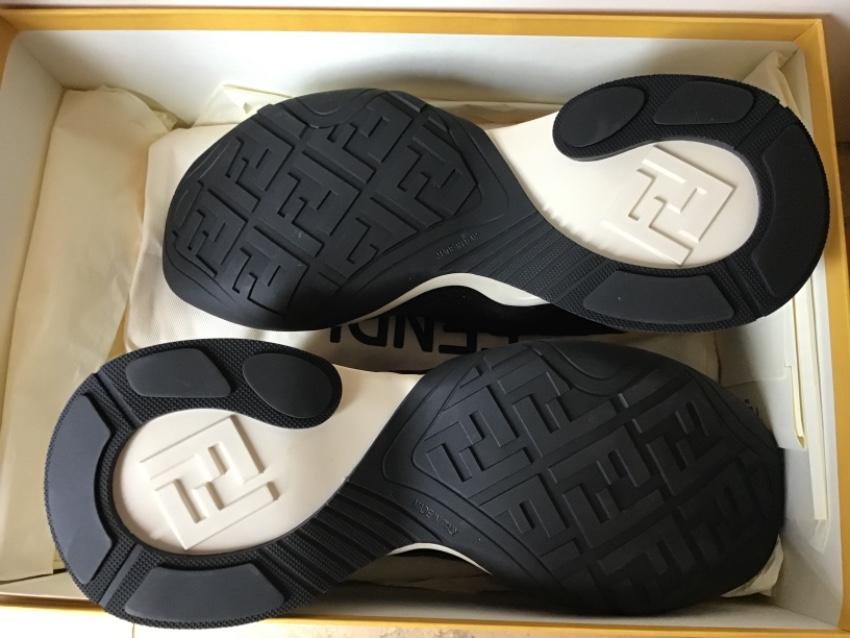 Fendi Women's Back-Zip Jacquard-Knit Sneakers