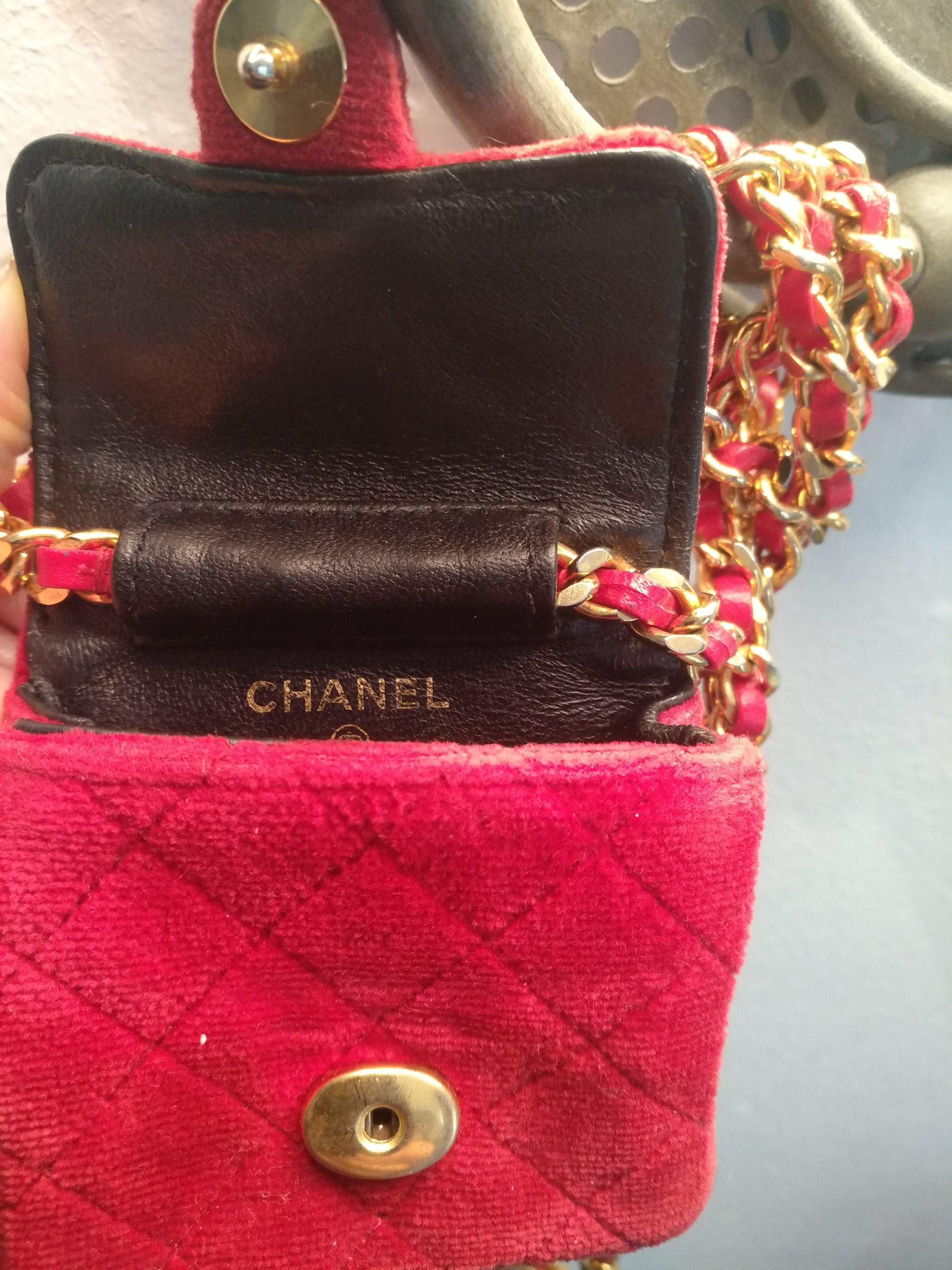 1990 Velvet Micro Flap Bag