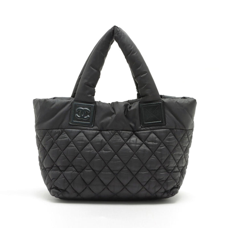 Coco Cocoon Black Nylon Quilted Tote Bag
