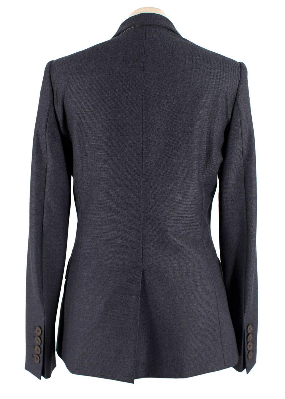 Stella McCartney Charcoal Grey  Single Breasted Wool Blazer and Trouser Suit