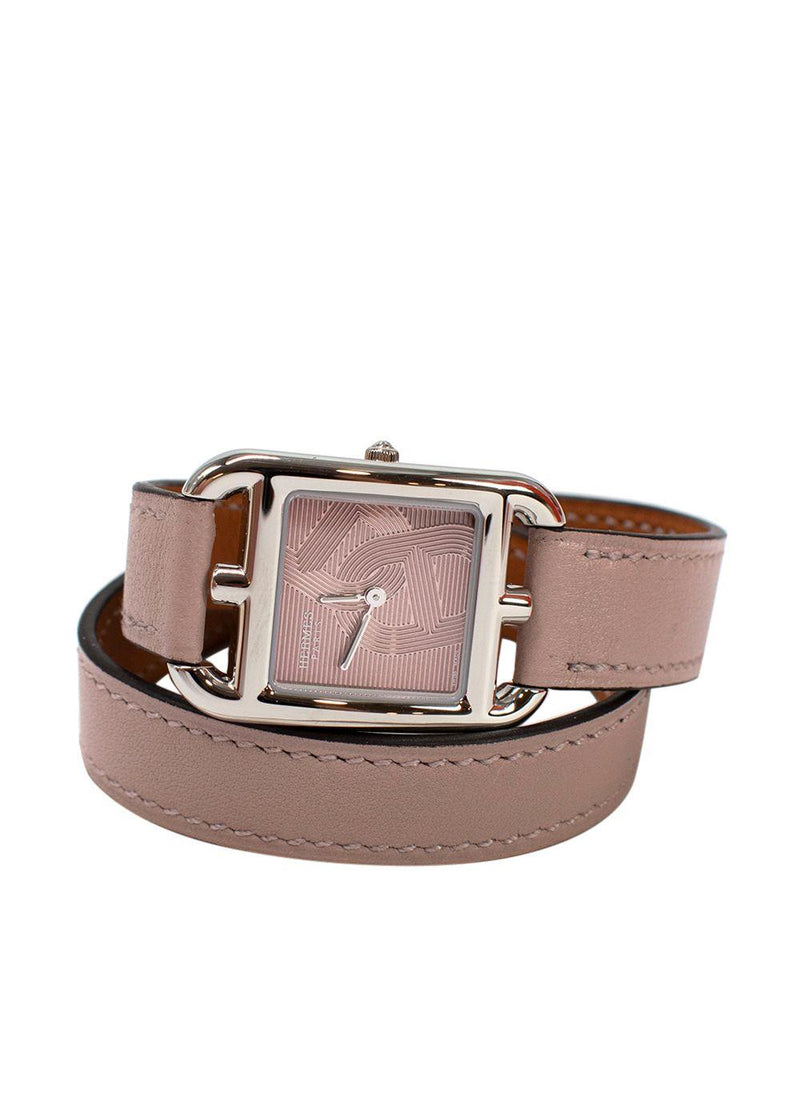 Hermes Glycine Anchor Chain Small Model Cape Cod Watch with Double Tour Strap