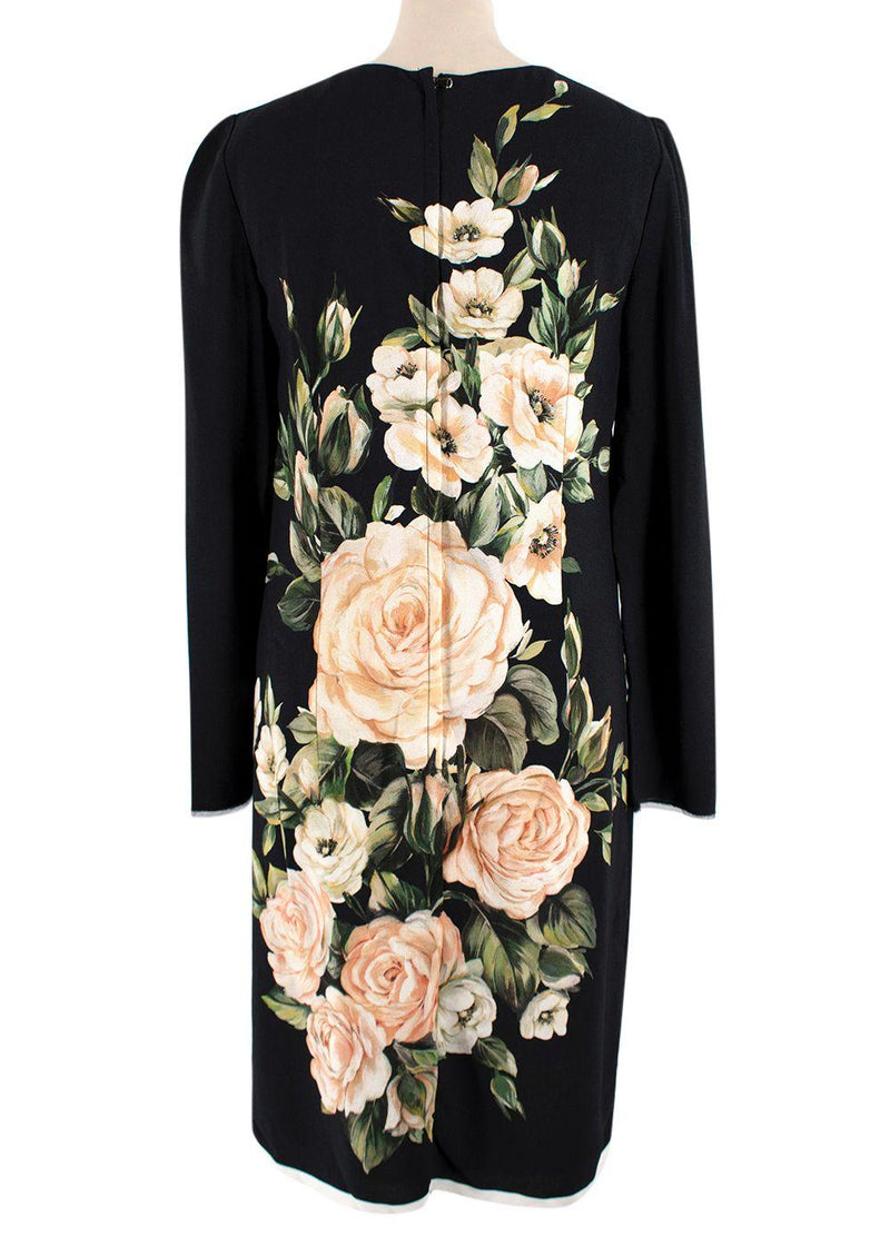 Dolce & Gabbana Black Floral Mini Dress