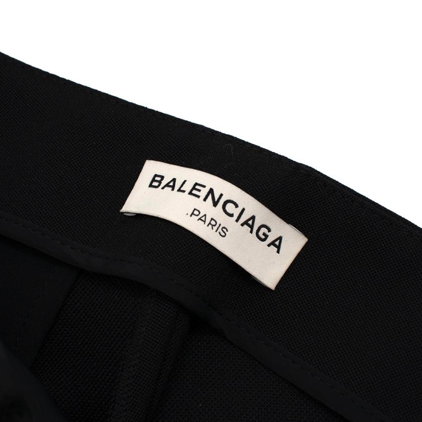 Balenciaga Black Single Button Detail Trousers