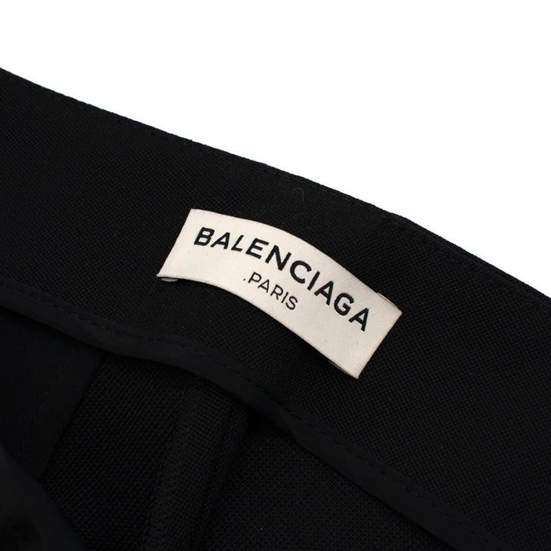 Balenciaga Black Single Button Detail Trousers