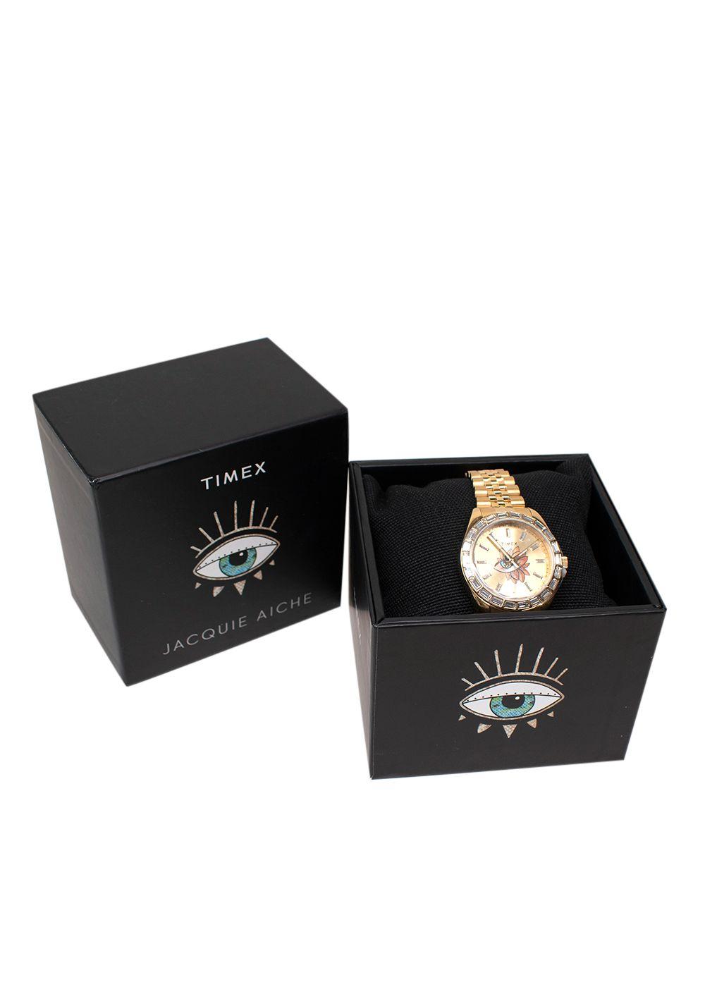 Timex Legacy x Jacquie Aiche Gold Sunray Dial with Tribe Eye 36mm Watch