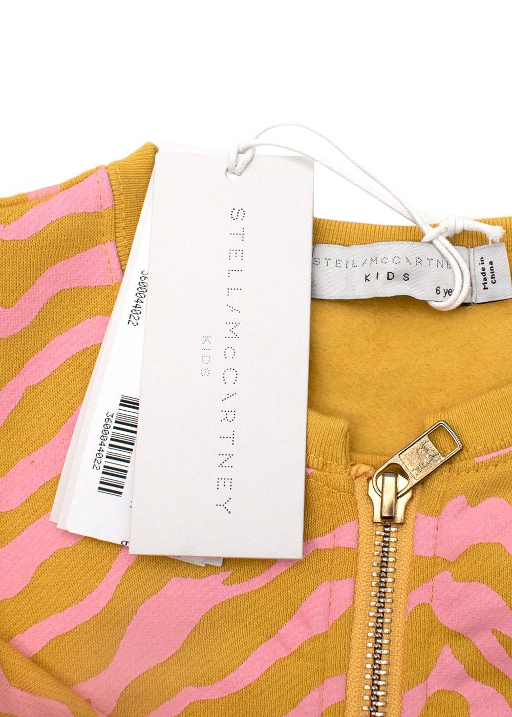 Long Sleeved Orange And Pink Tiger print Dress