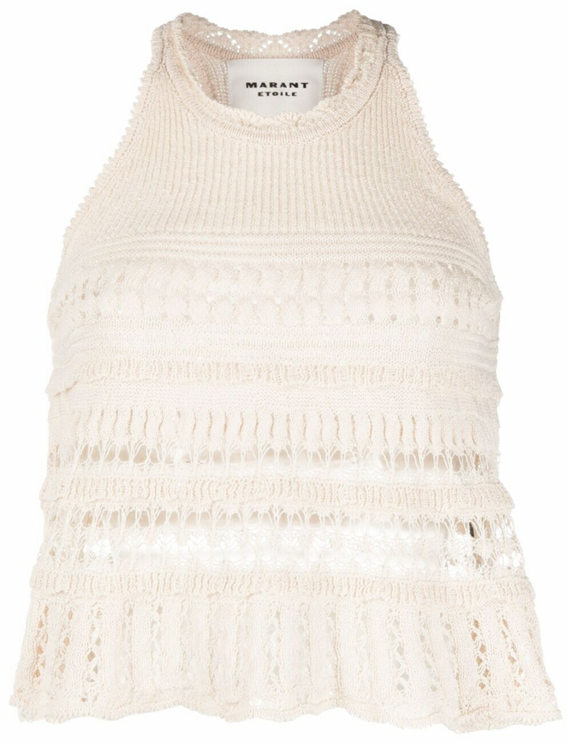 Isabel Marant Etoile Cream Crochet Fico Tank Top