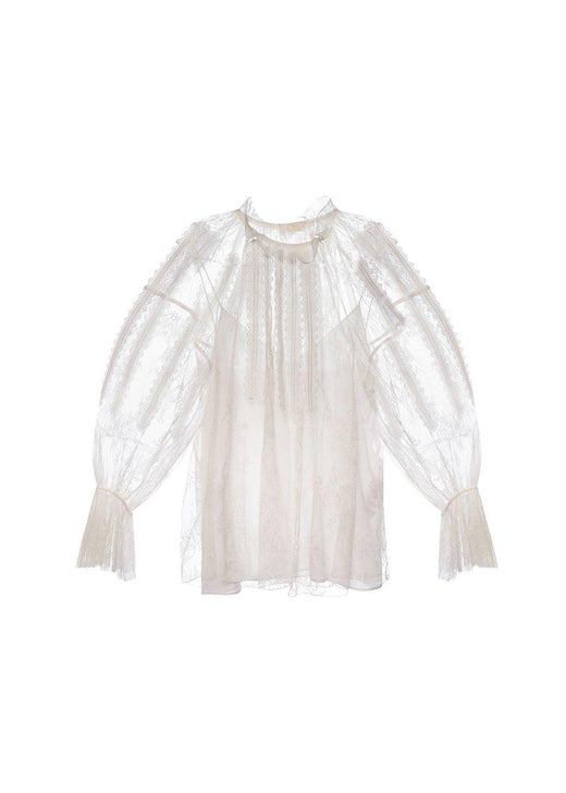 Chantilly Lace White Blouse