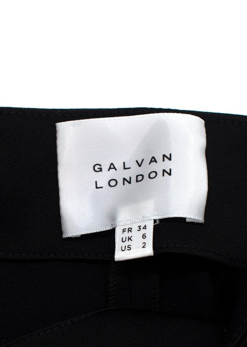 Galvan Black High Waisted Flared Trousers