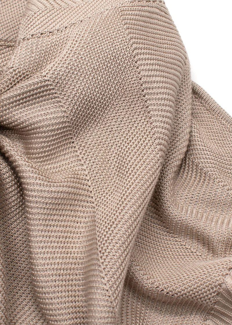 Christian Dior Beige Boutique Woven Silk Knitted Dress