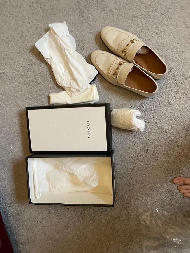 Gucci Ivory Fringed Mens Quentin Loafers