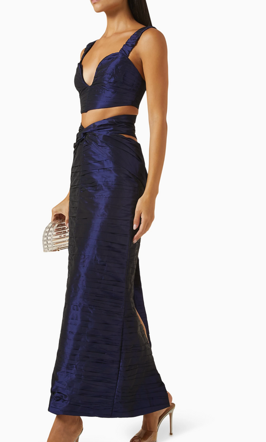 Sandra Mansour Méditerranéenne Draped Maxi Skirt