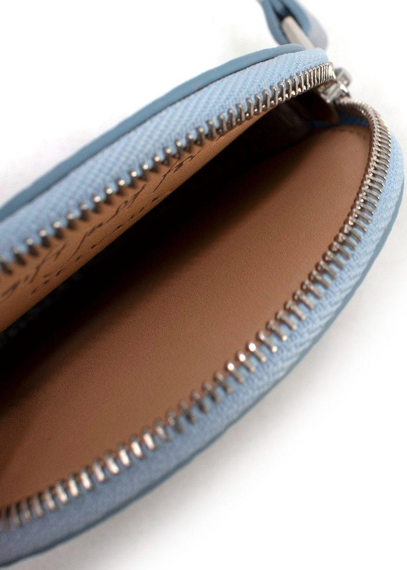 Delvaux Metallic Blue Coin Purse