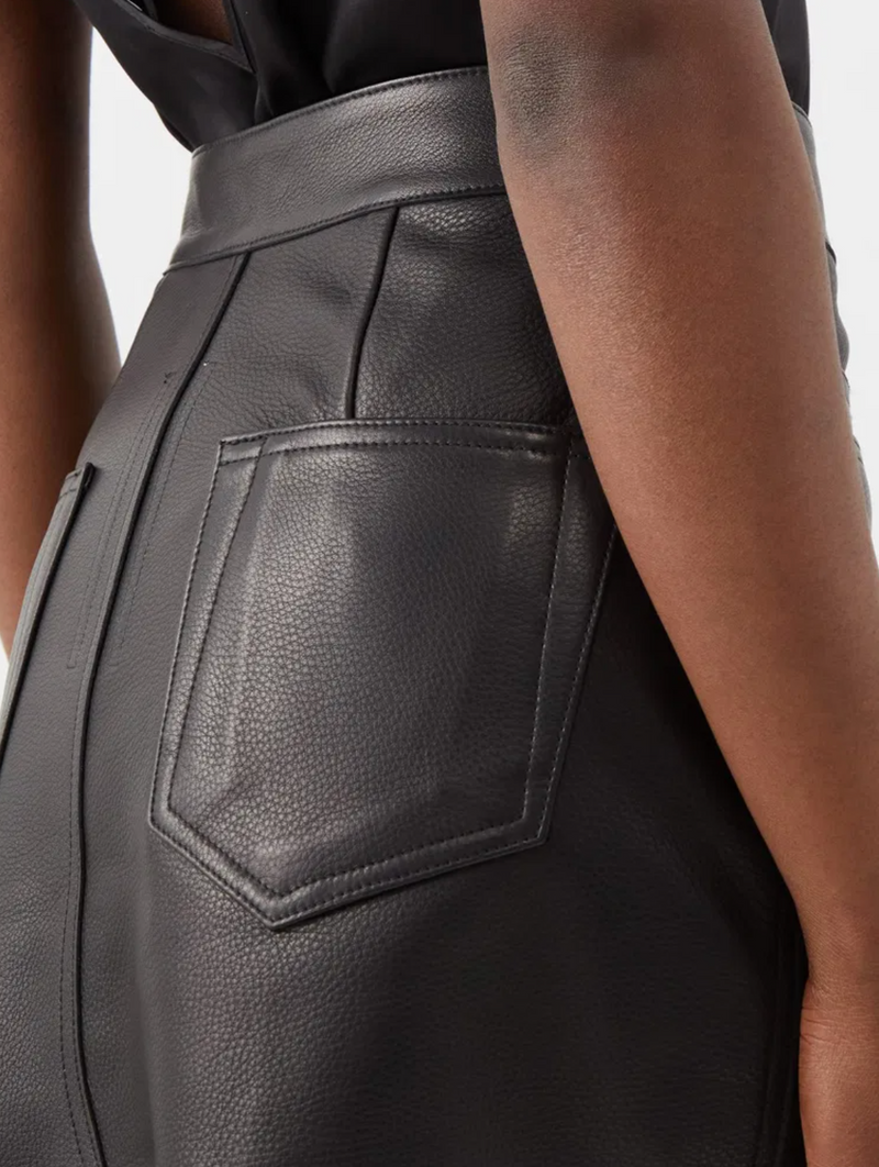 Rick Owens Lido Mid-Rise Leather Mini Skirt
