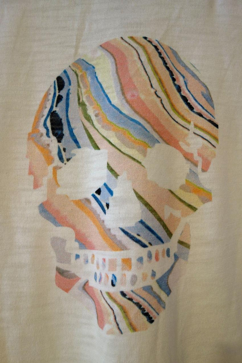 360 Cashmere Skull Print Top