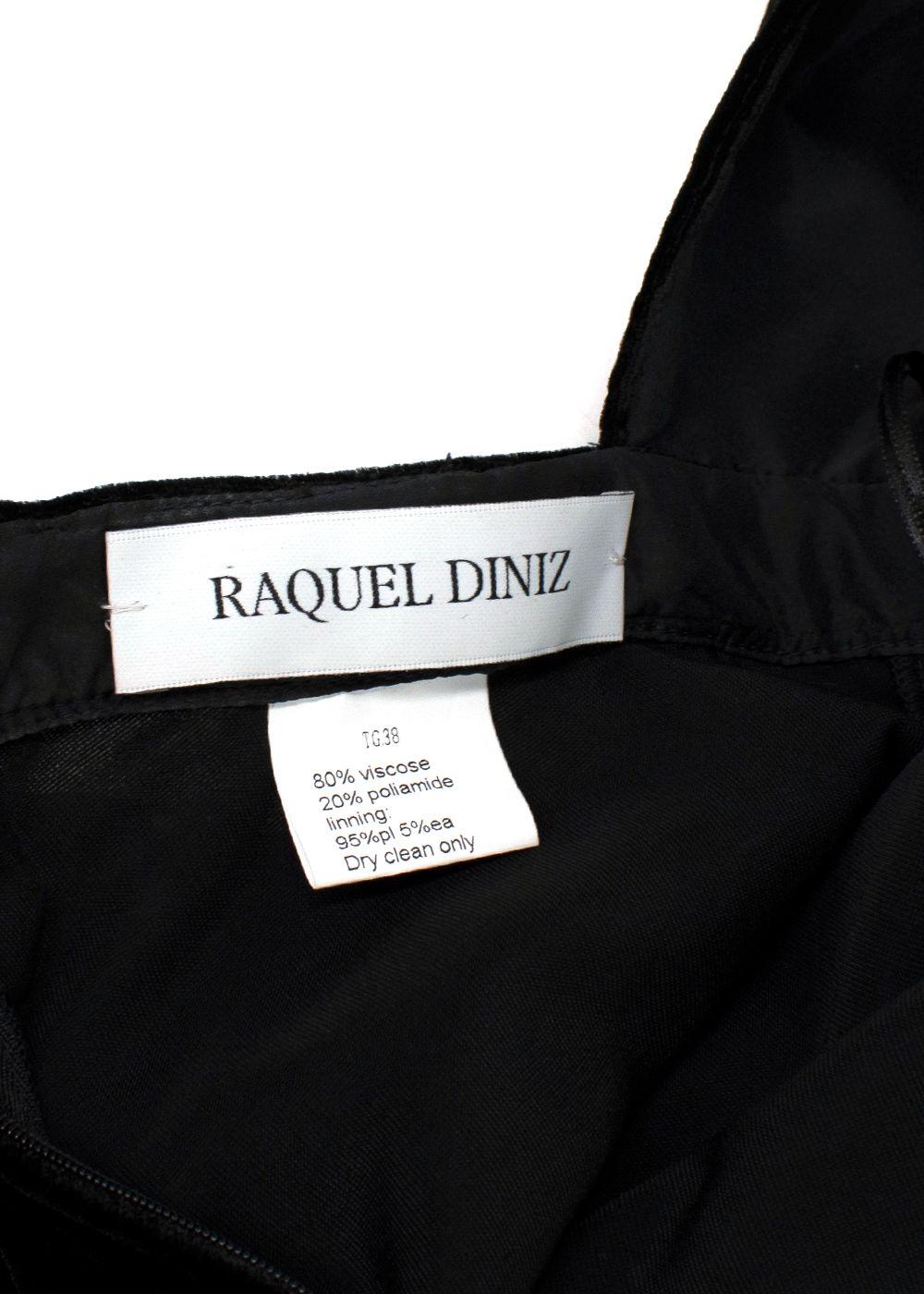 Raquel Diniz Black Velvet Giovanna Midi Dress