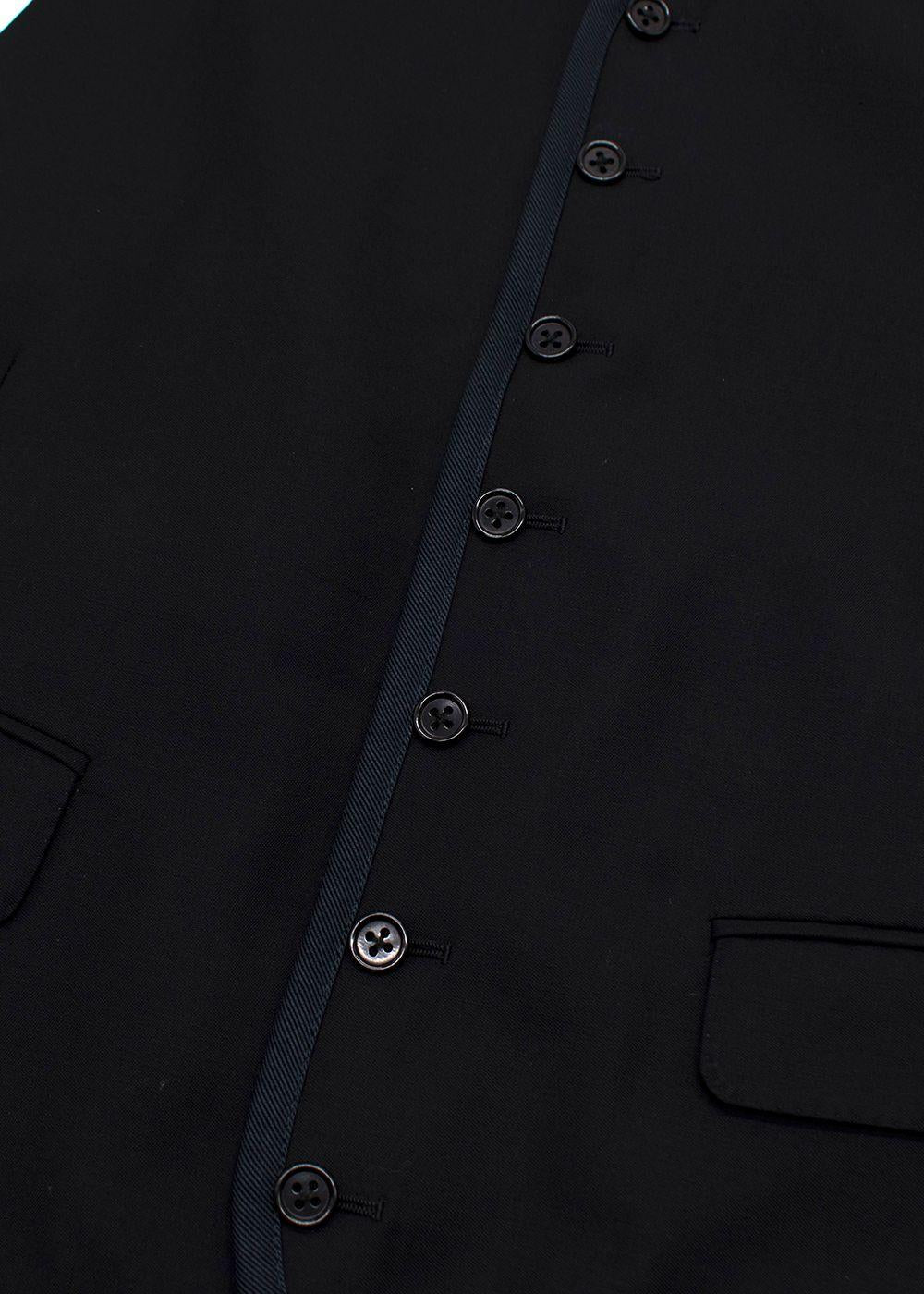 Hermès Black Button Front Waistcoat