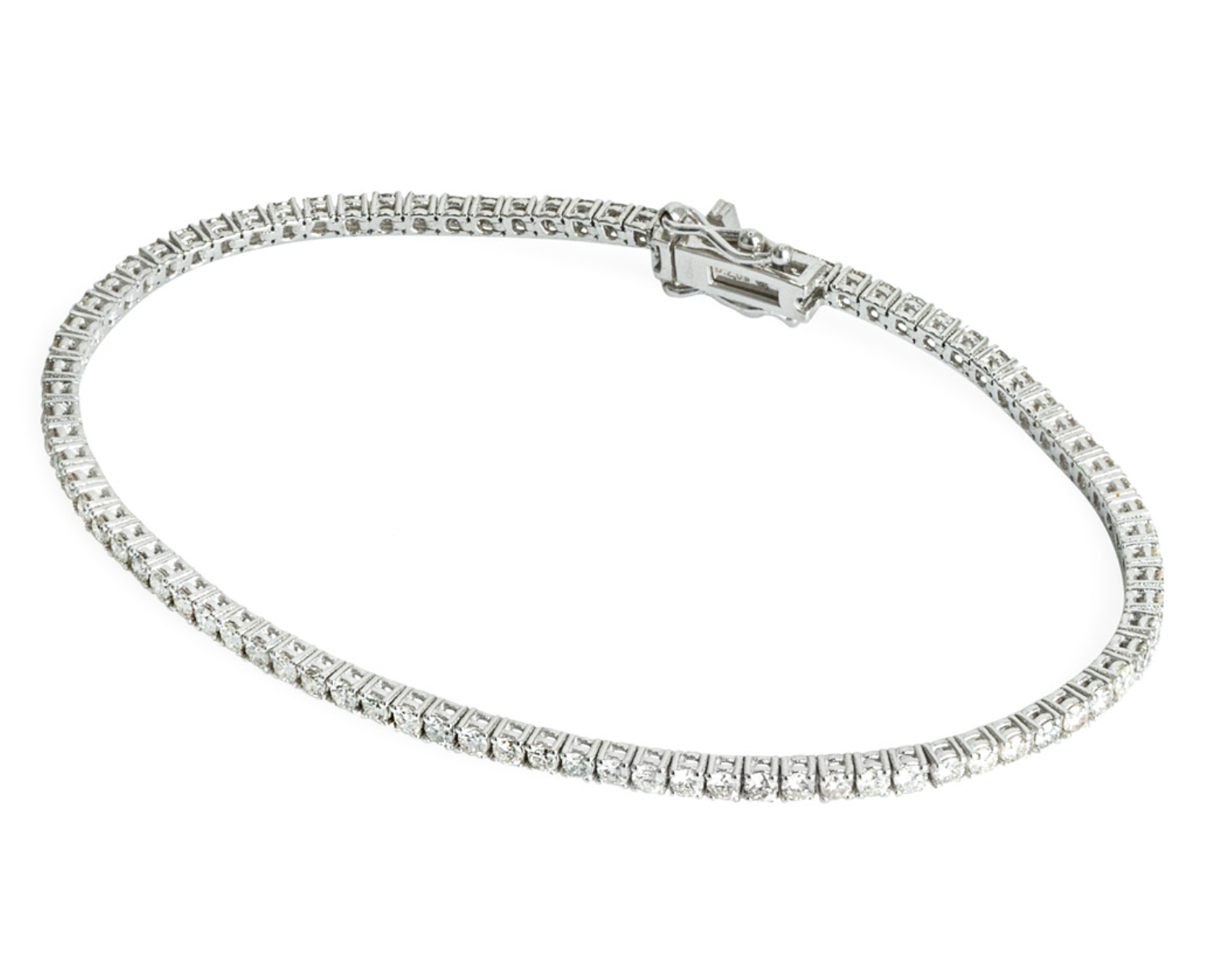 18ct White Gold Diamond Tennis Bracelet
