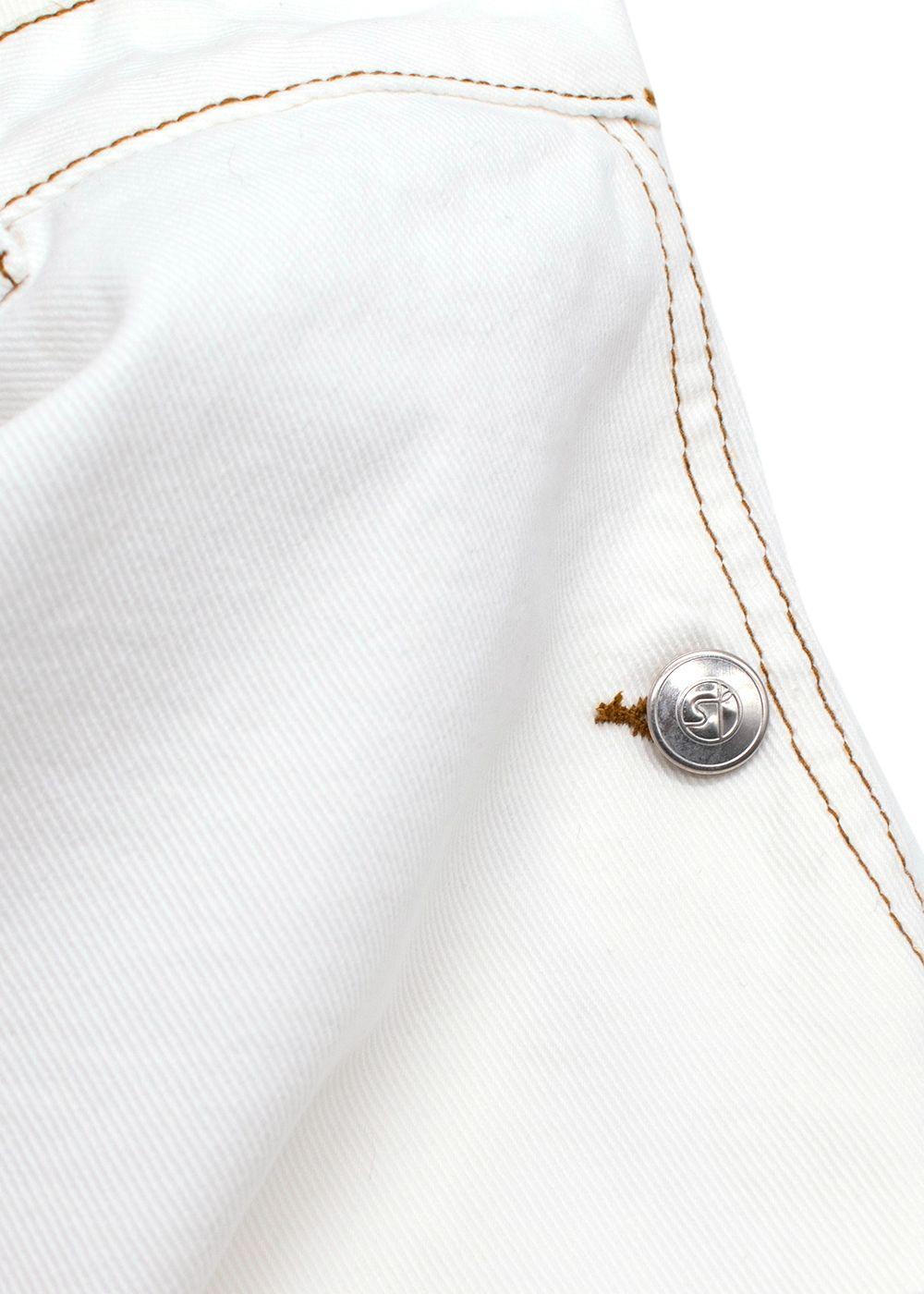 Saks Potts SS23 White Denim Zoe Skirt