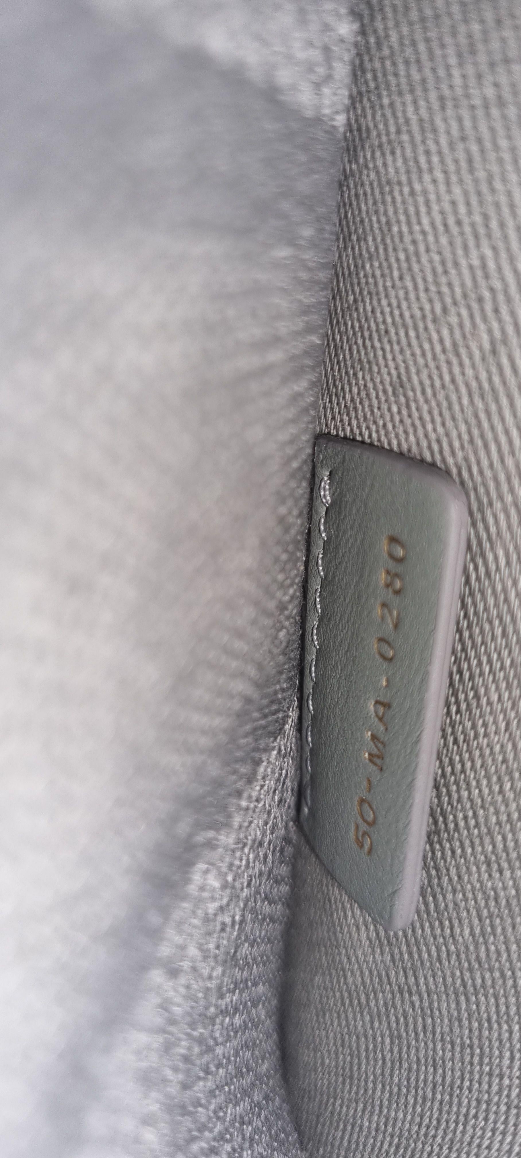 Dior Grey Embroidered Medium Lady D-Lite