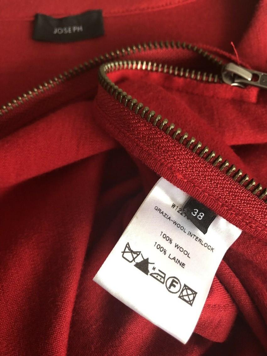 Jospeh size-zipped ruffle red dress