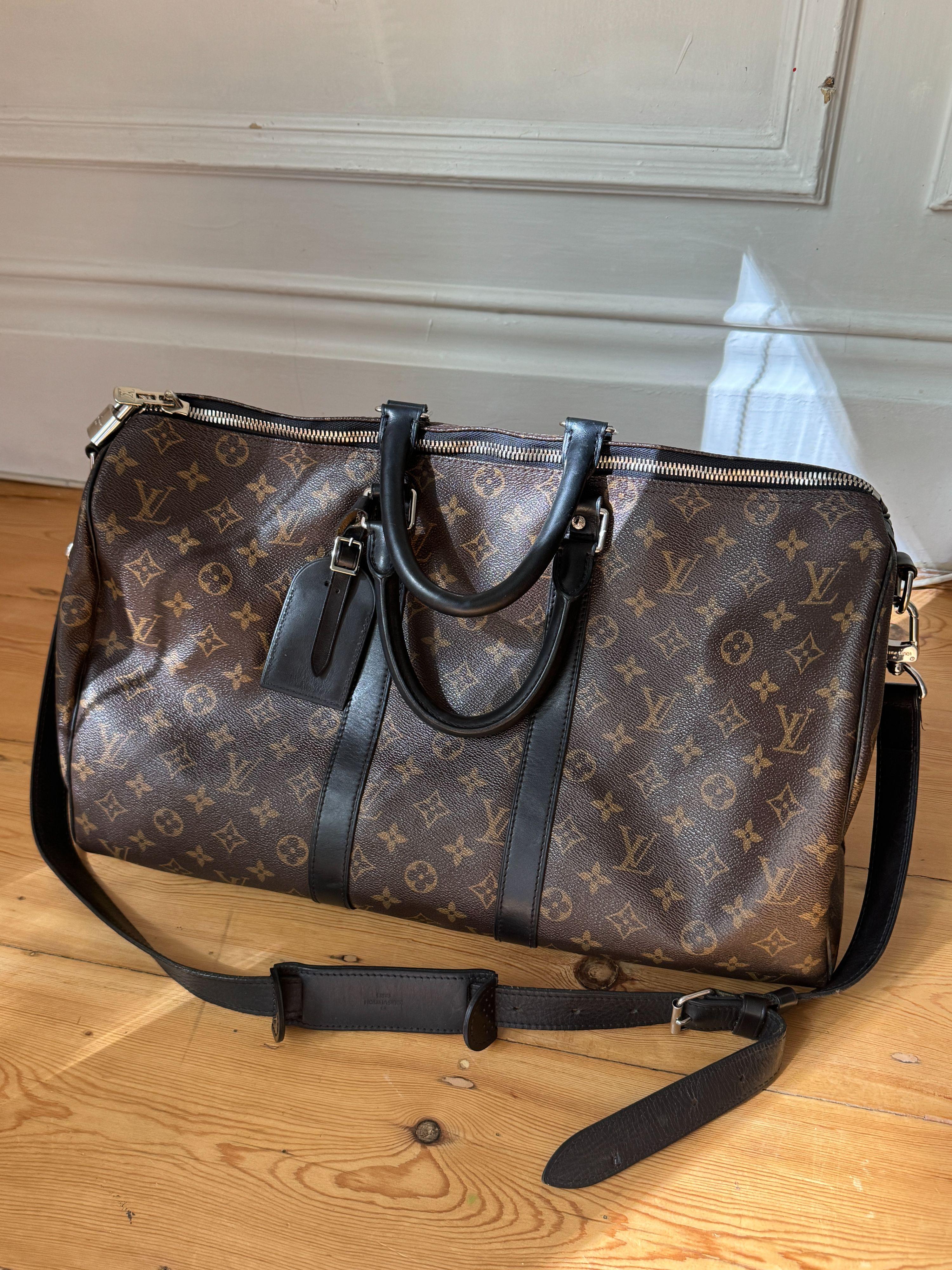 Louis Vuitton Coated Canvas Keepall Bandouliere 45