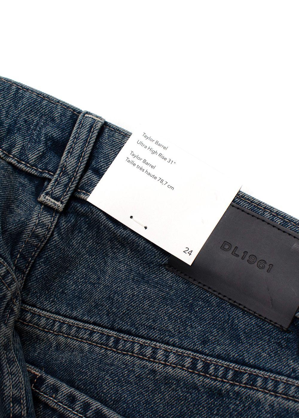 DL 1961 Taylor Barrel Dark Blue Ultra High Rise Jeans