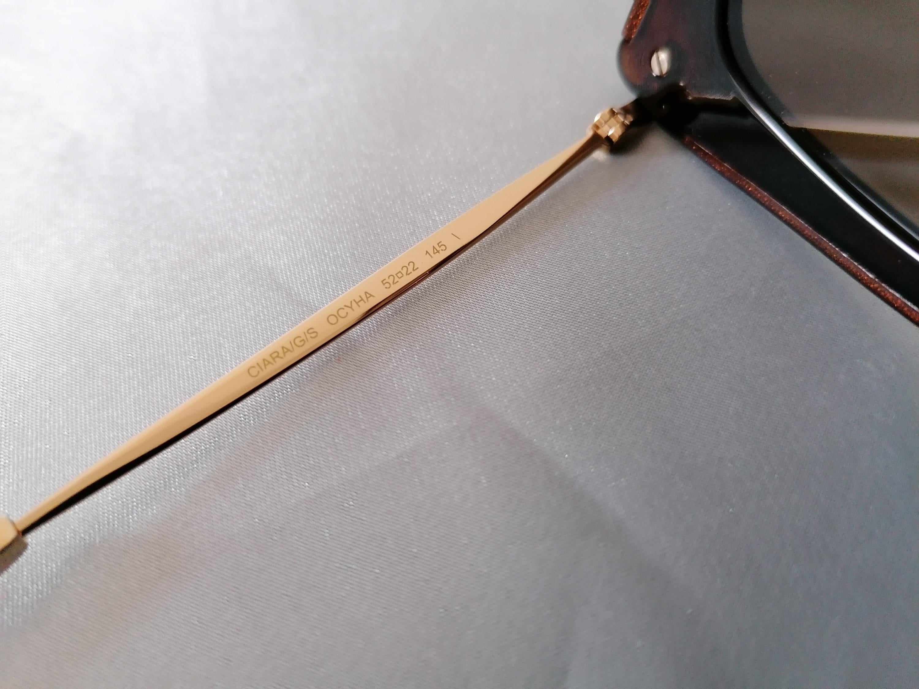 Dark Havana & Glitter Square Frame Sunglasses