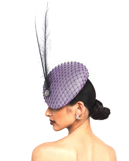 Victoria Grant Feathered Sinamay Fascinator