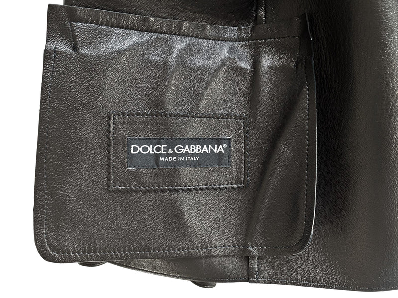 black leather cropped jacket