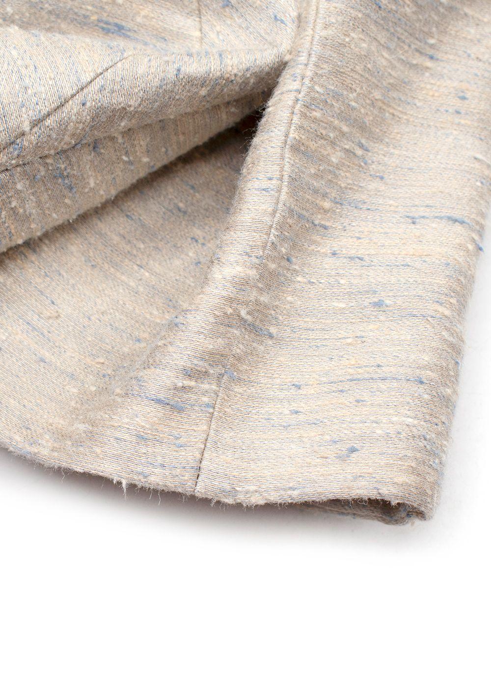 Louis Vuitton Vintage Beige Silk Jacket and Skirt Suit