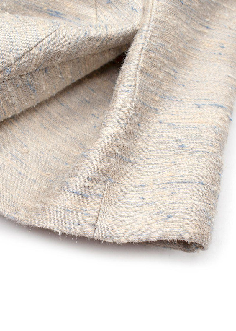 Louis Vuitton Vintage Beige Silk Jacket and Skirt Suit