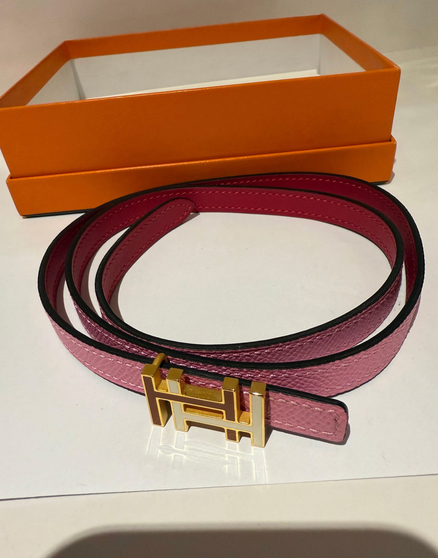 Hermes Reversible Thin Belt