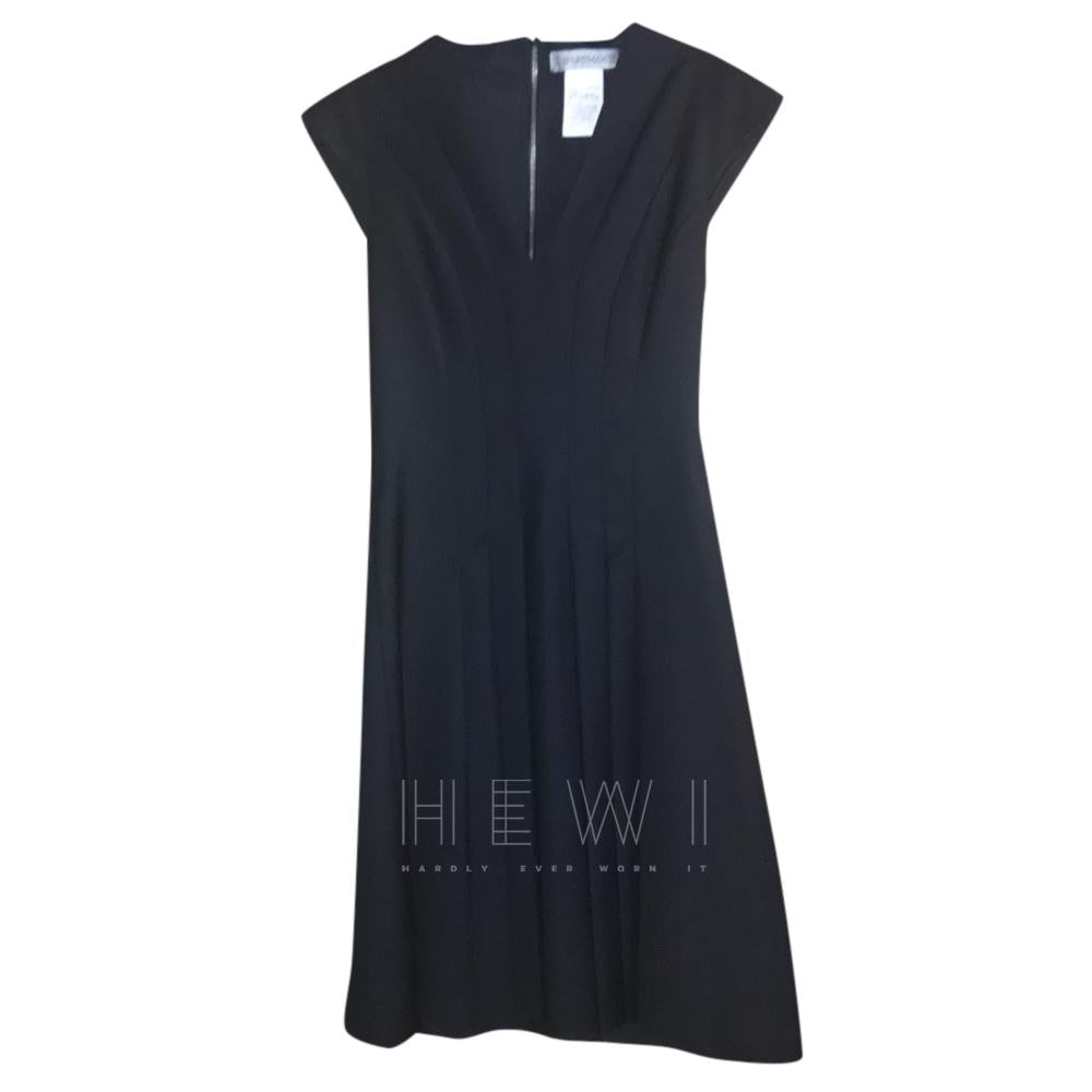 Sportmax Pleated Black Sleeveless Dress