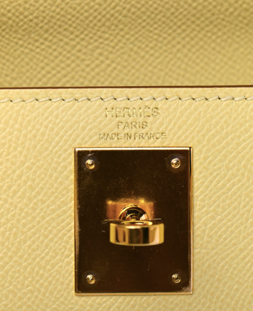 Hermès Kelly 28 Epsom Sellier Jaune Poussin