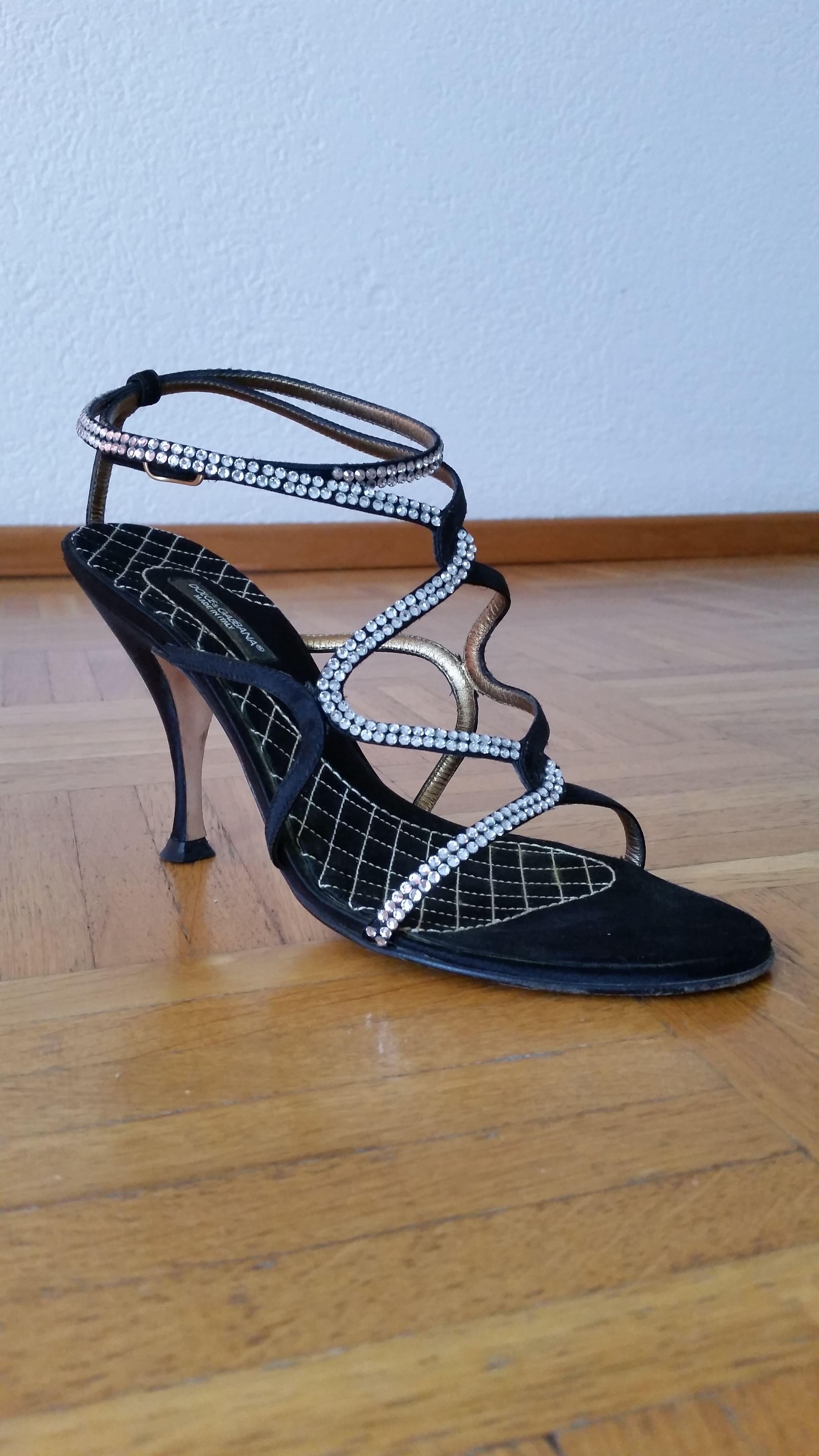 Dolce & Gabbana Jewelled Satin Sandals