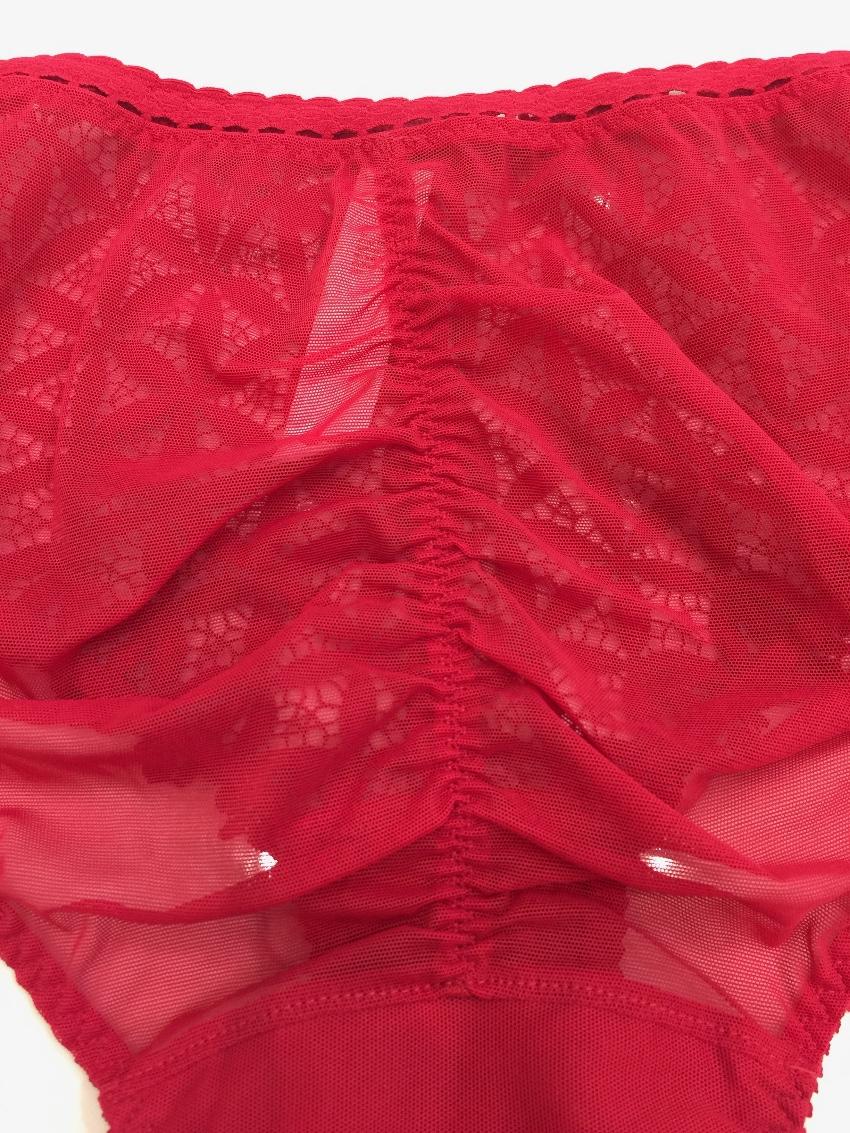 Aubade Paris red guipure lace briefs