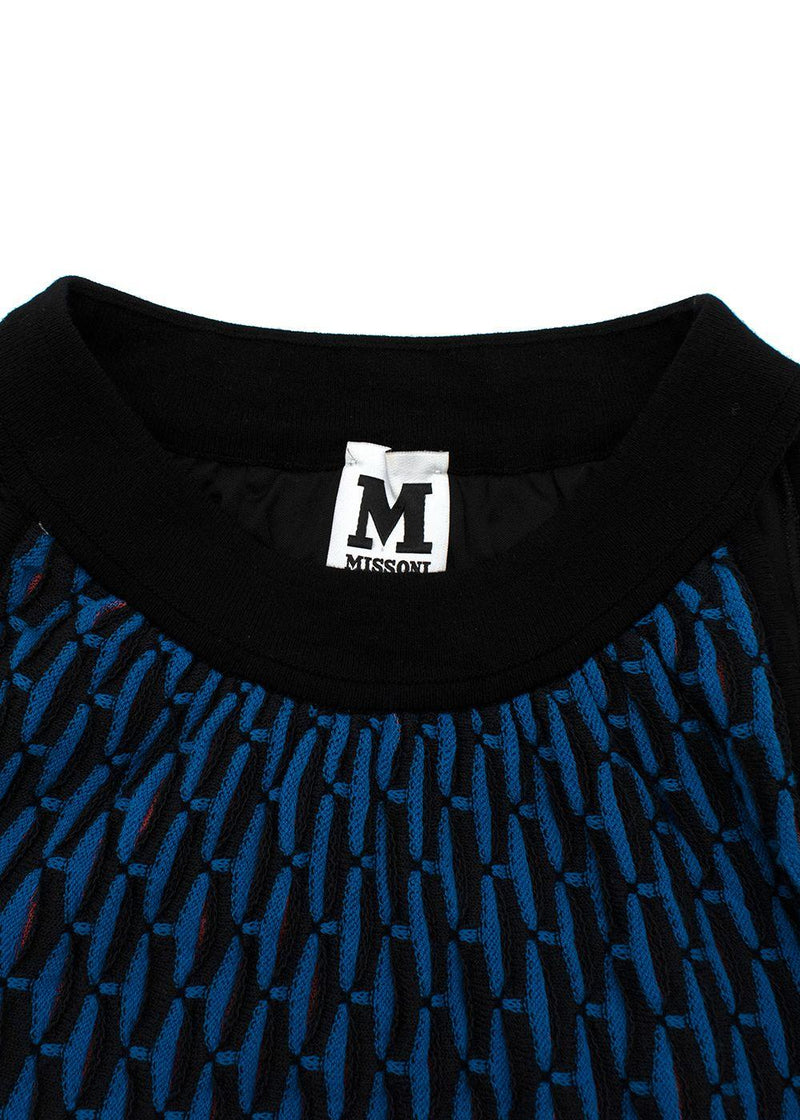 M blue & black knitted dress