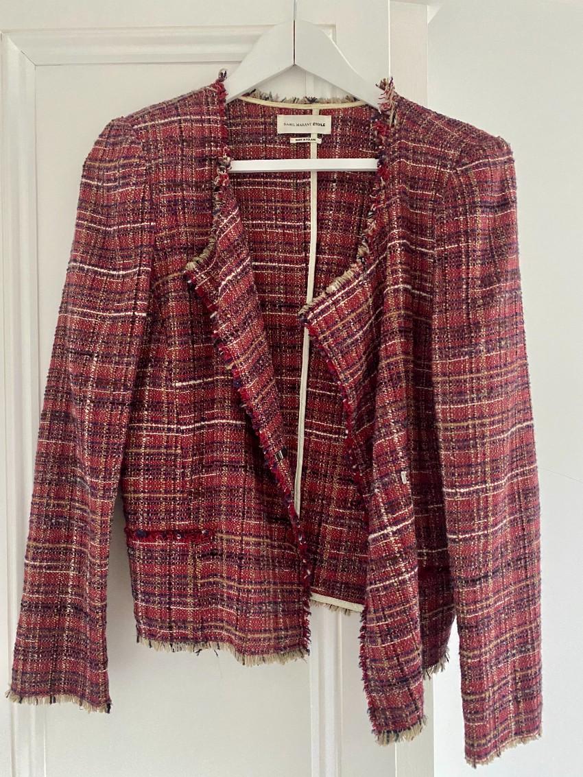 Isabel Marant Etoile Red Tweed Jacket