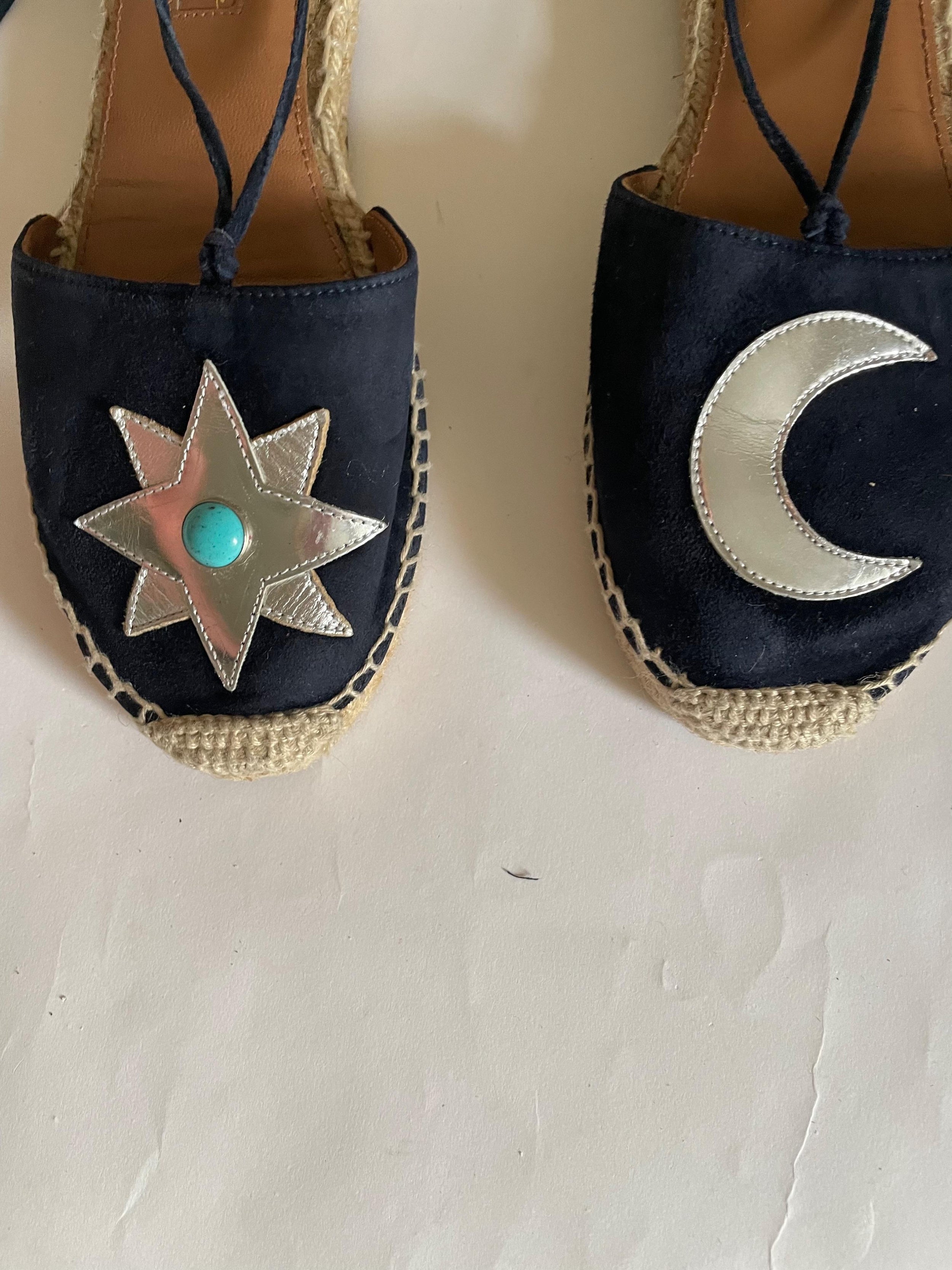 x Poppy Delevingne Midnight Flat Espadrilles