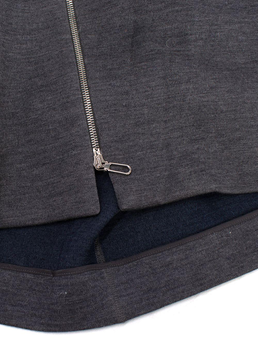 Dior Grey Virgin Wool Blend Double Zip Jacket