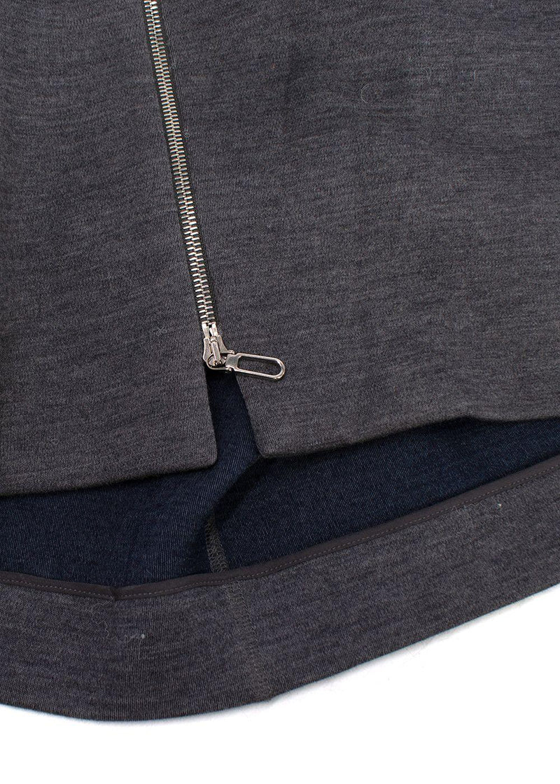 Dior Grey Virgin Wool Blend Double Zip Jacket