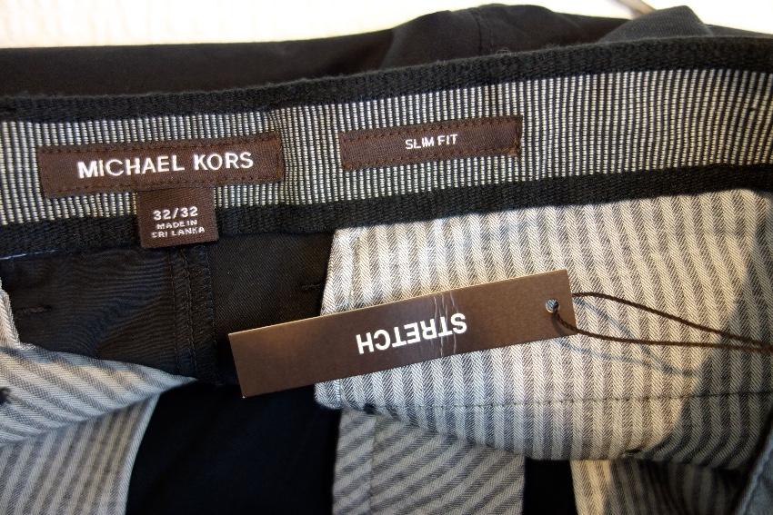 Michael Kors Black Stretch Twill Chinos