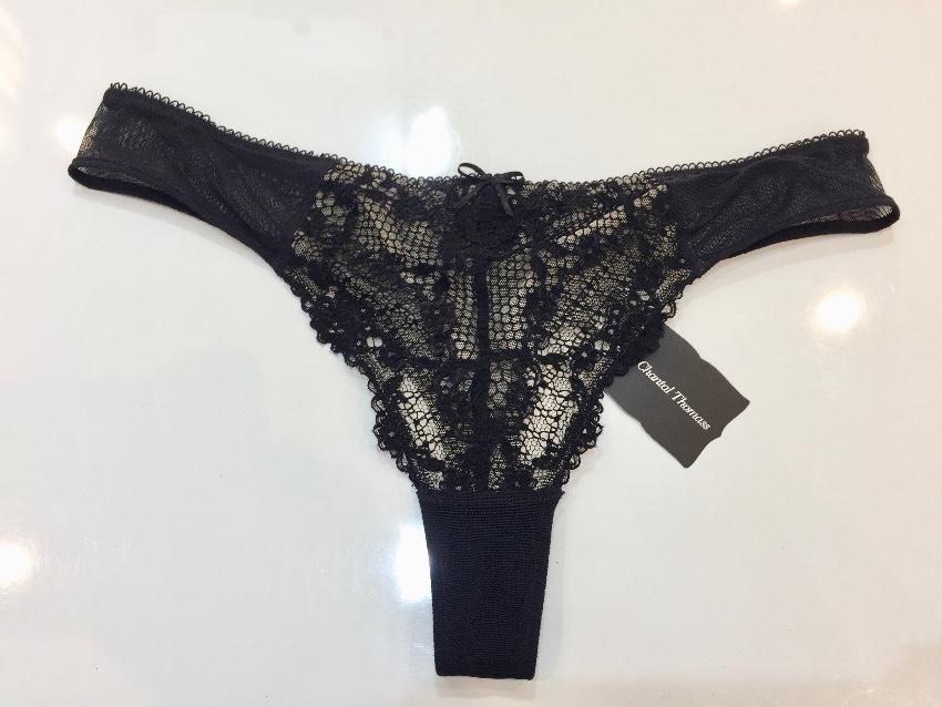 Chantal Thomas Couture Black Lace Pad Bra & Tanga Set