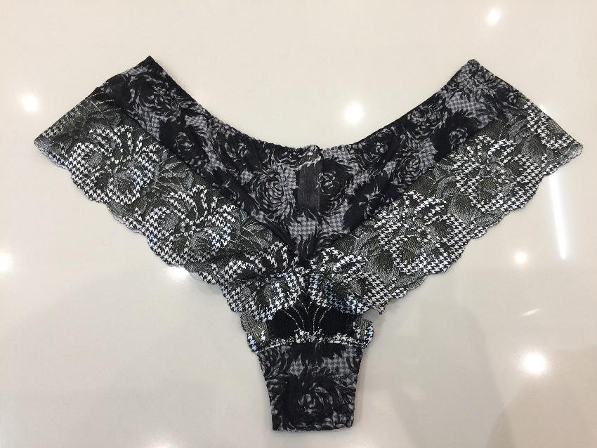 Aubade Embroidered Houndstooth Underwired Bra & St Tropez Set